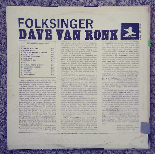 Dave van ronk folksinger - van,